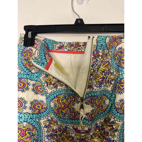 Anthropologie Maeve Manolya Pencil Skirt Paisley Midi Linen Preppy Academia 0 - Picture 12 of 16